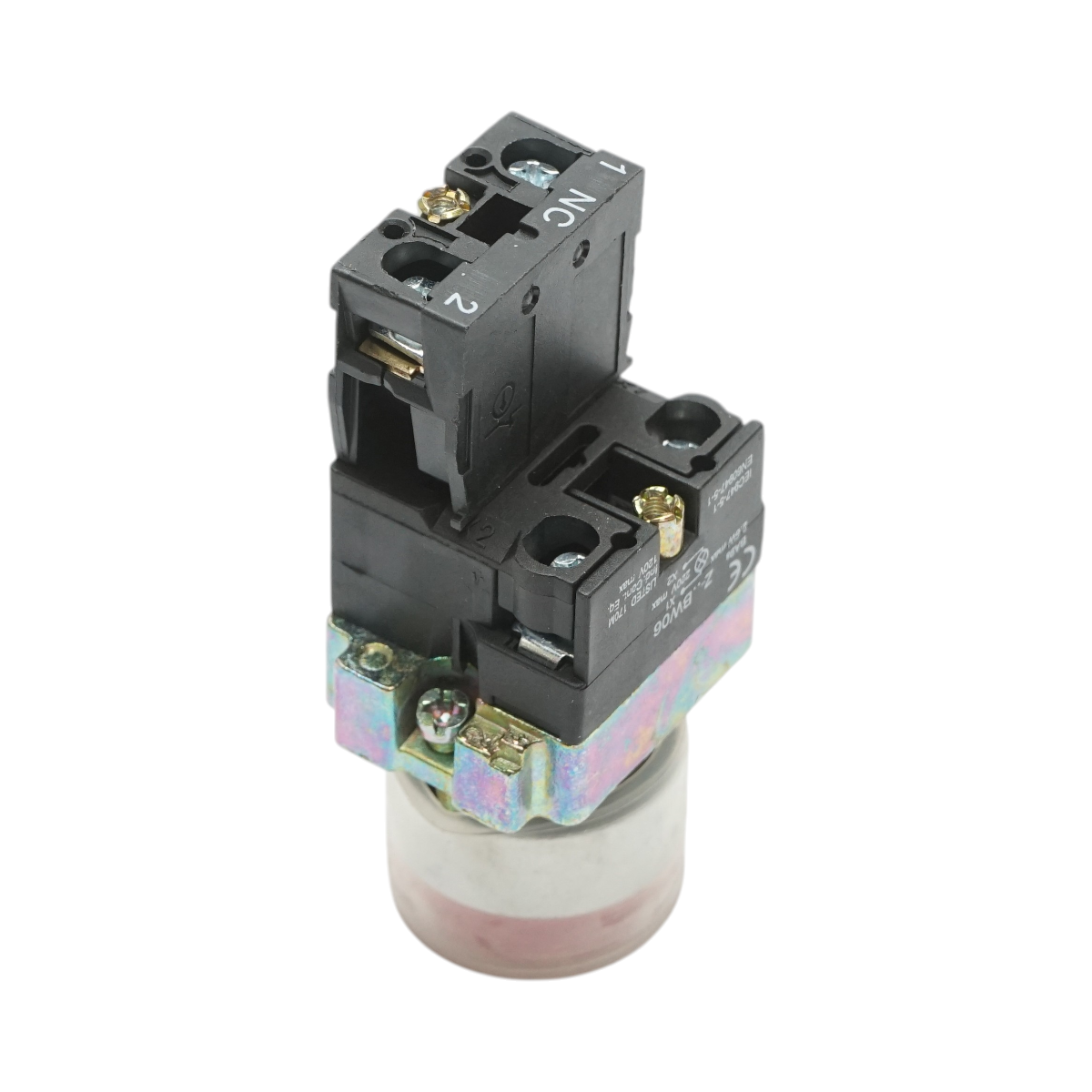 Lampa semnalizare alba cu alimentare directa si protectie 1NC, 220V, IP65, LAY5 Breckner Germany - imagine 4