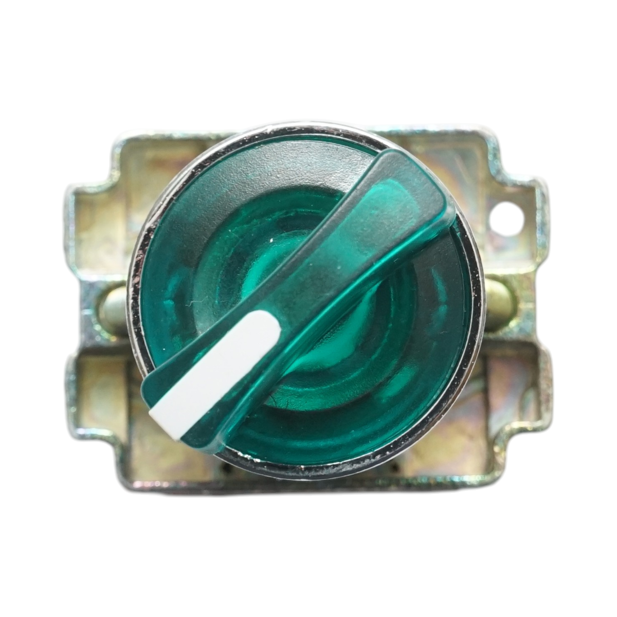 Selector 2 pozitii cu retinere si indicator semnalizare LED verde 1NO+1NC, 220V, LAY5 Breckner Germany - imagine 2