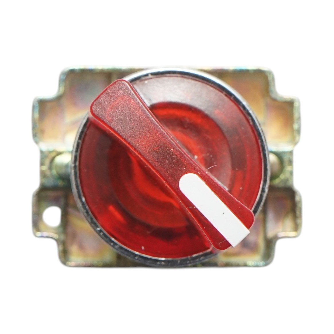 Selector 2 pozitii cu retinere si indicator semnalizare LED rosu 1NO+1NC, 24V, LAY5 Breckner Germany - imagine 2