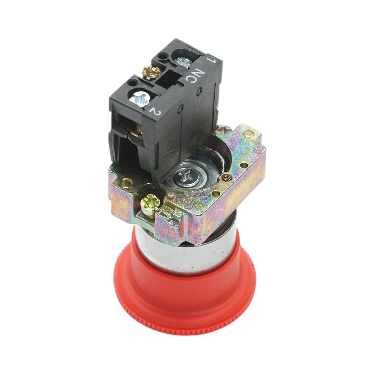 Buton comanda oprire de urgenta rosu cu deblocare prin rasucire 40mm, 1NC, 400V/10A, LAY5 Breckner Germany - imagine 4