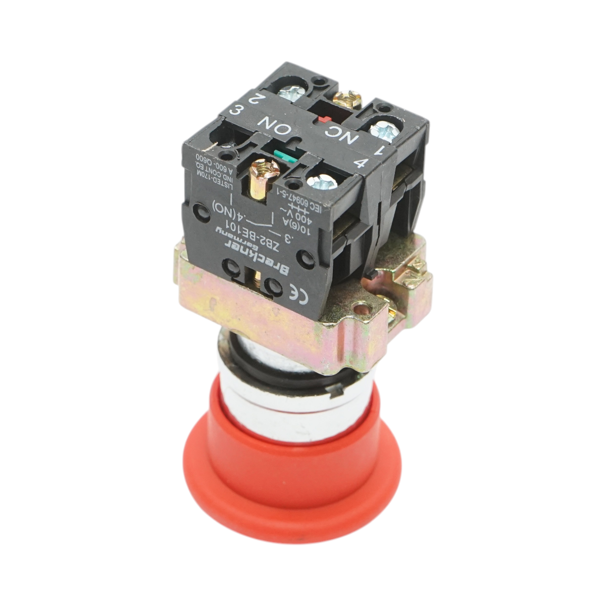 Buton comanda oprire de urgenta rosu 40mm, 1NO+1NC, 400V/10A, LAY5 Breckner Germany - imagine 4