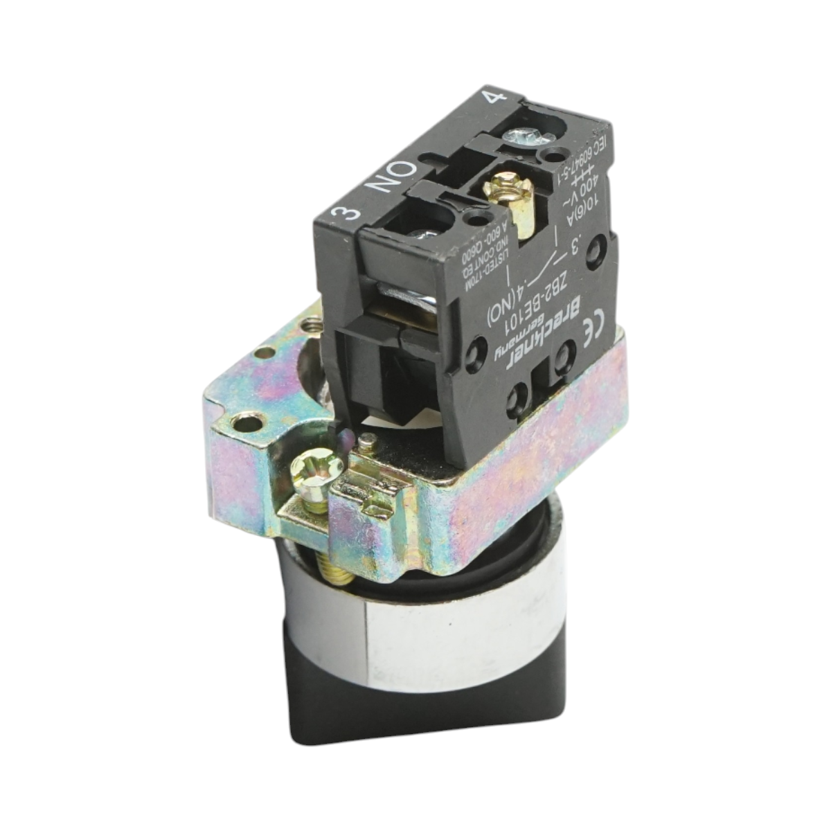 Selector 2 pozitii cu retinere negru 1NO, 400V/10A BD21 Breckner Germany - imagine 3