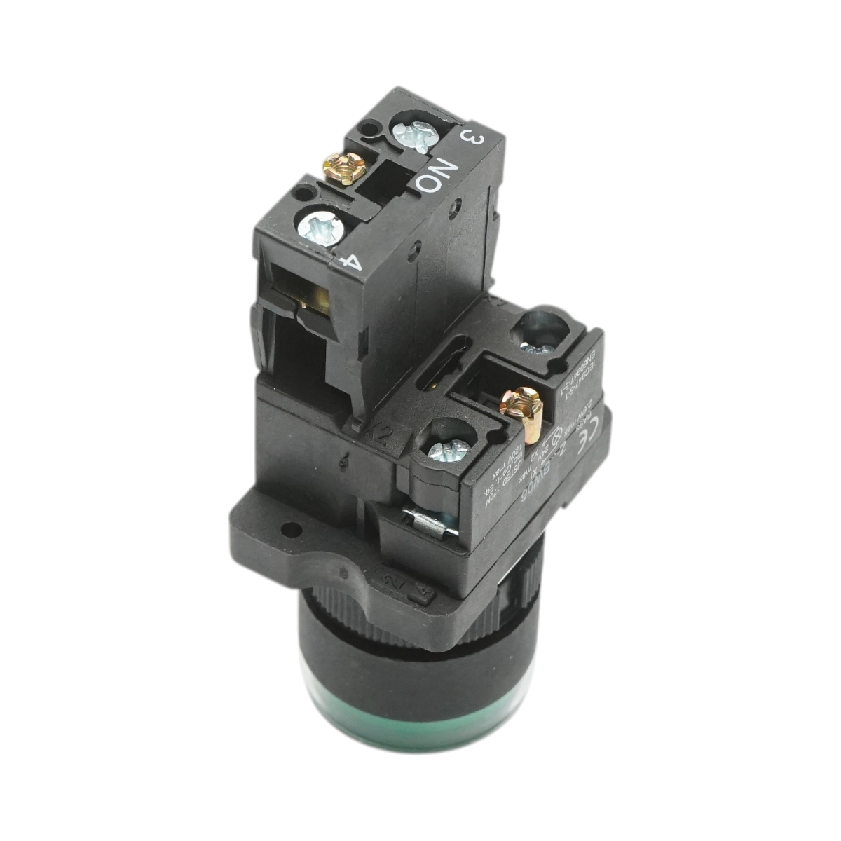 Buton indicator LED verde cu rezistenta integrata 1NO, 24V LAY5 Breckner Germany - imagine 4