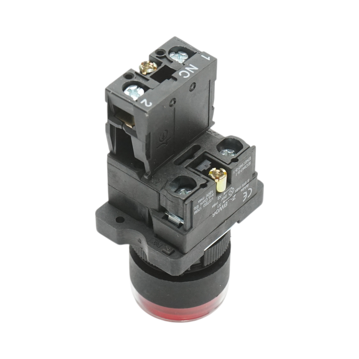 Buton indicator LED rosu cu rezistenta integrata 1NC, 24V LAY5 Breckner Germany - imagine 4