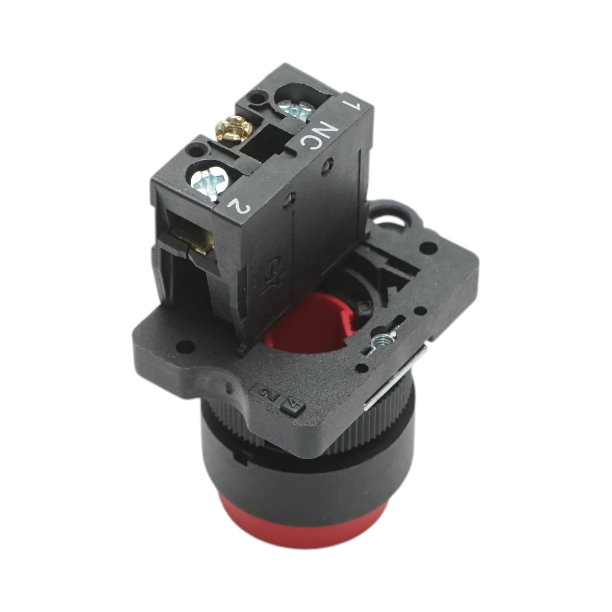 Buton comanda convex STOP rosu cu revenire 1NC, 400V/10A LAY5 Breckner Germany - imagine 4