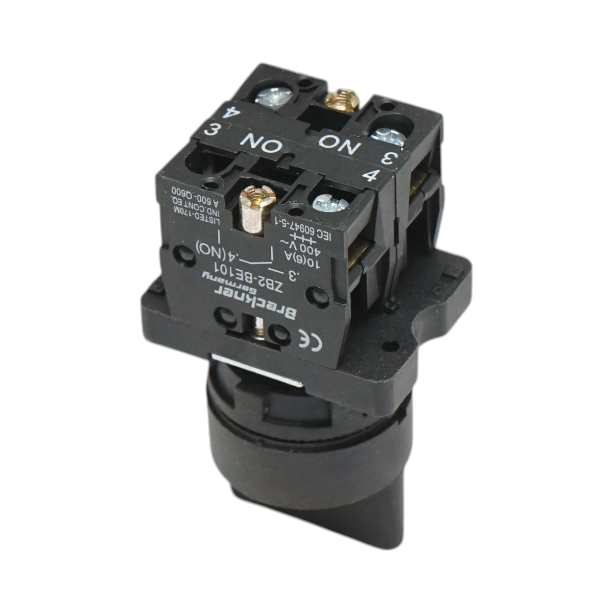 Selector 3 pozitii negru cu retinere 2NO, 400V/10A, LAY5-ED33 Breckner Germany - imagine 4