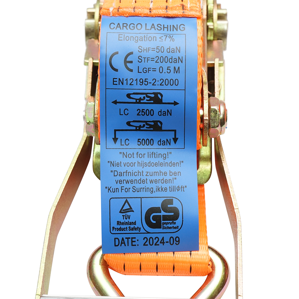 Chinga ancorare marfa 10mx50mm 5T (clichet simplu) - imagine 4