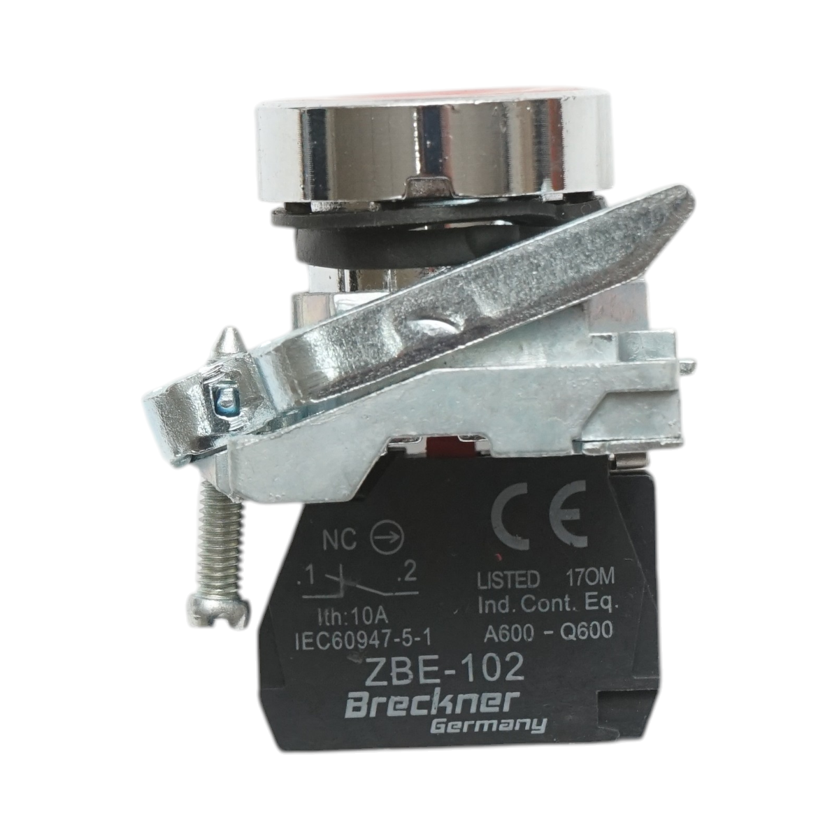 Buton comanda STOP rosu cu revenire 1NC, 10A, TB4 Breckner Germany - imagine 2