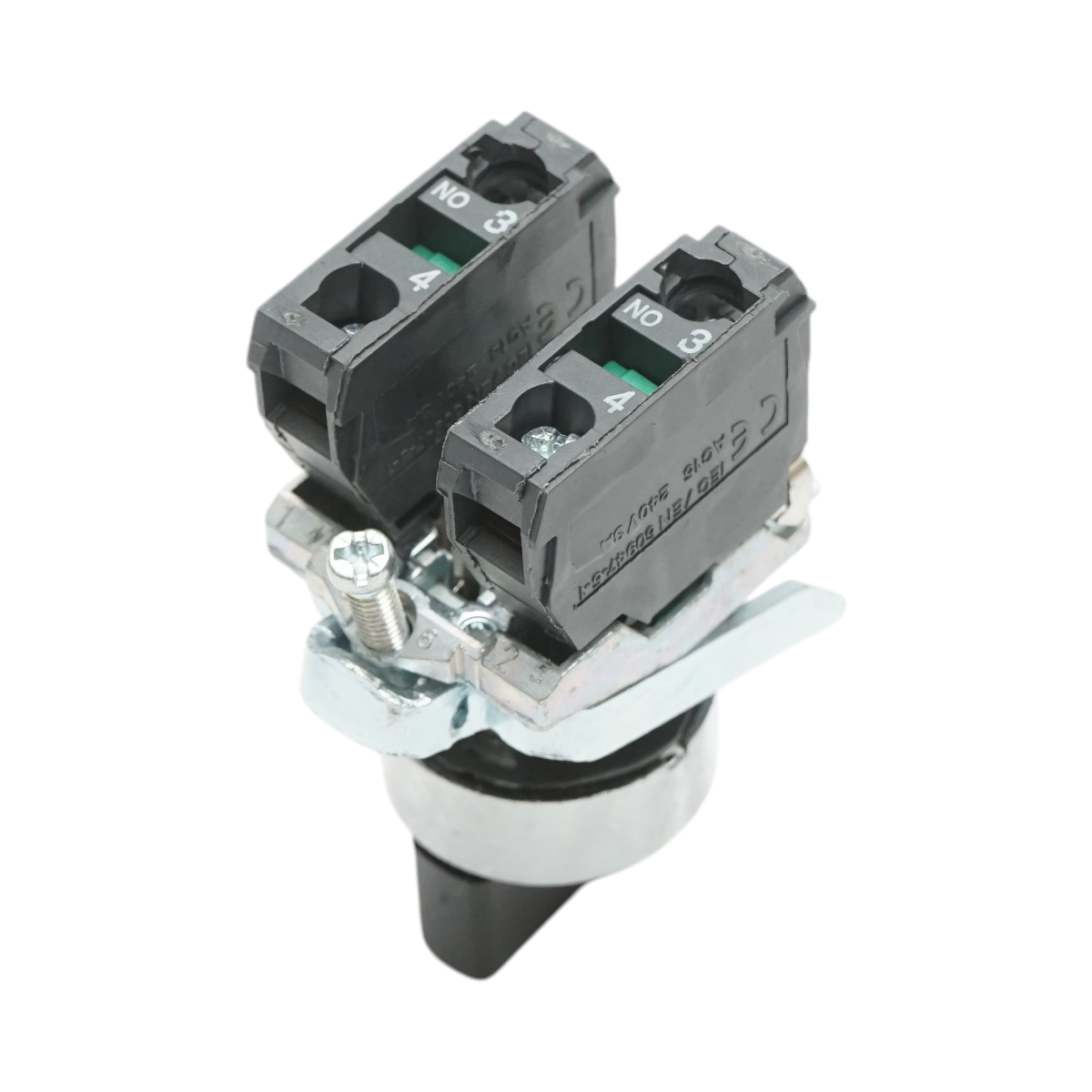 Selector 3 pozitii cu revenire negru 2NO, 24V/10A, TB4-BD53 Breckner Germany - imagine 4