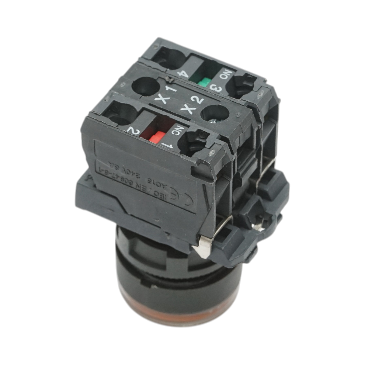 Buton comanda cu revenire si semnalizare LED galben 1NO+1NC, 24V/10A TB5 Breckner Germany - imagine 4