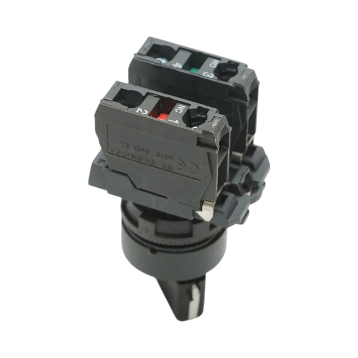 Selector 2 pozitii cu retinere negru 1NO+1NC, 240V/10A, TB5-AJ25 Breckner Germany - imagine 4
