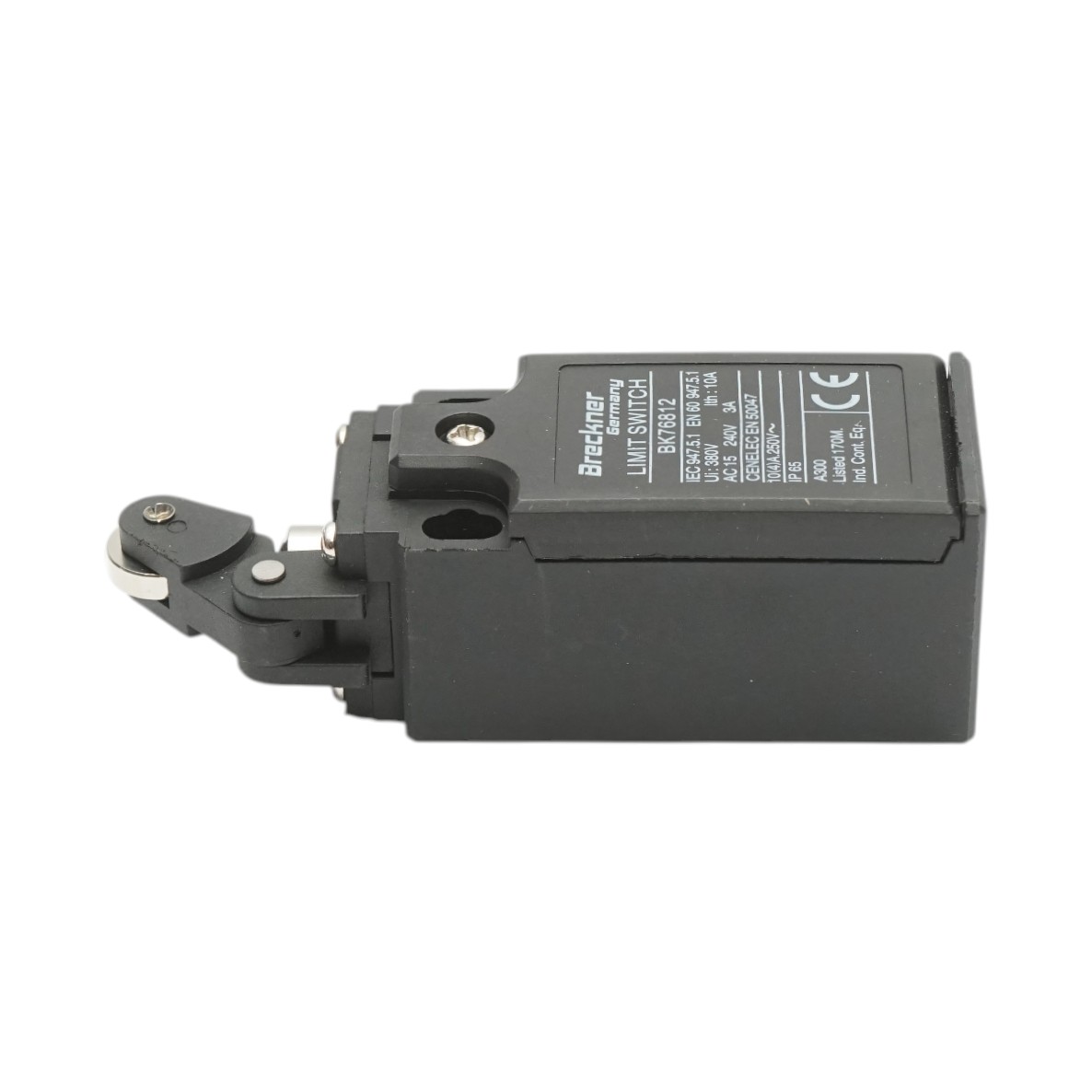 Intrerupator limita cu actuator tip piston, rola orizontala si brat scurt 250V/380V, 10A IP65 Breckner Germany - imagine 2