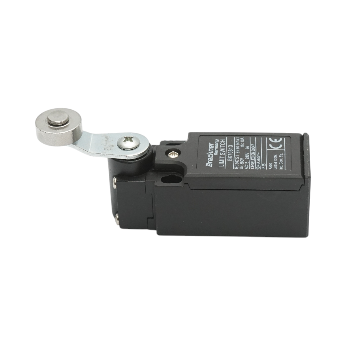 Intrerupator limita cu actuator tip piston si brat reglabil scurt 250V/380V, 10A IP65 Breckner Germany - imagine 2