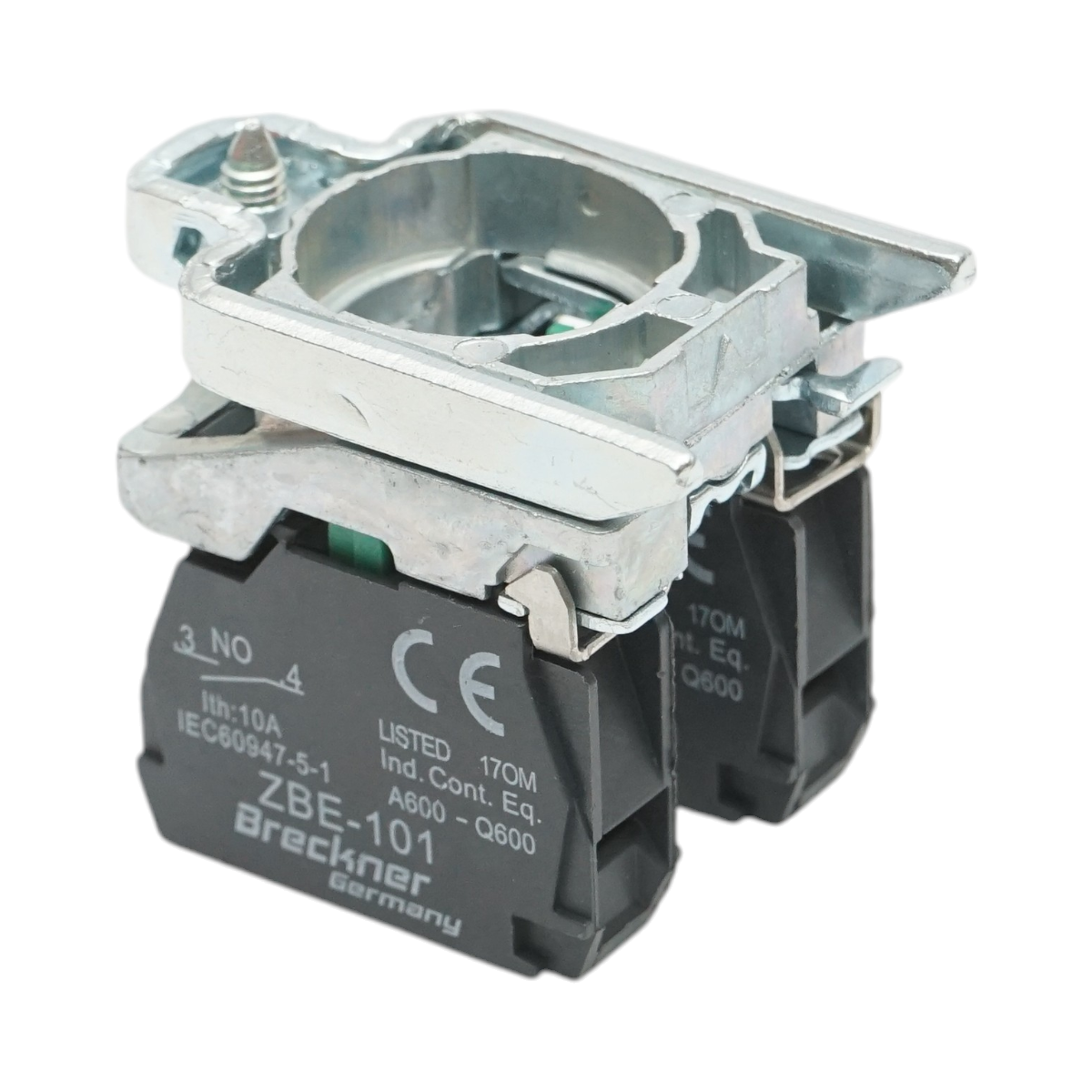 Element bloc contact auxiliar metalic 2NO 240V/10A TB4 Breckner Germany - imagine 3