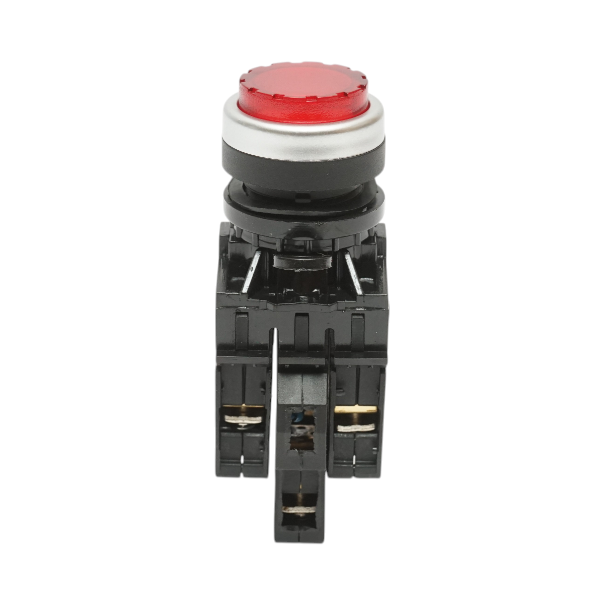 Buton comanda iluminat convex LED 24V AC/DC rosu cu revenire 1NO+1NC, 10A/600V AC, 1A/250V DC TA42 Breckner Germany - imagine 2