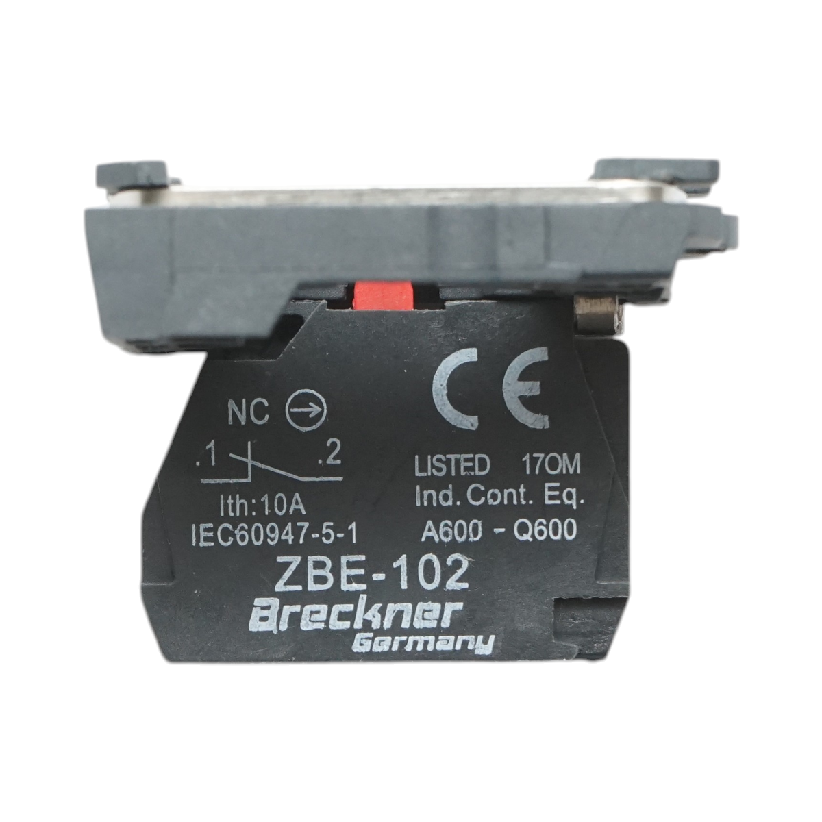 Element bloc contact auxiliar plastic 1NC 240V/10A TB5 Breckner Germany