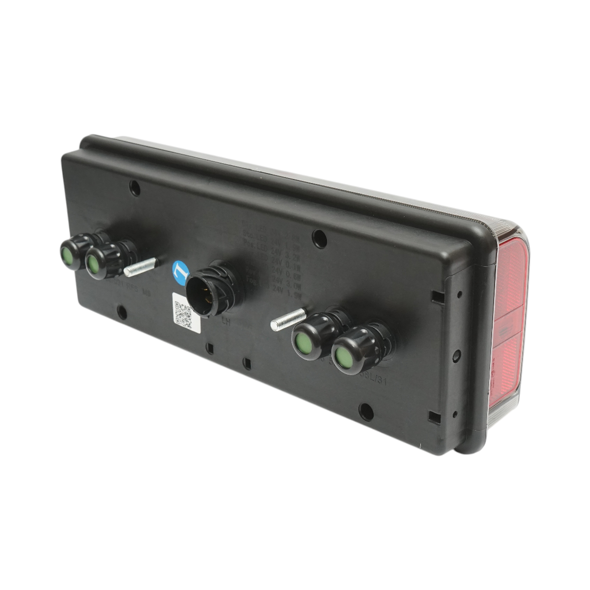 Lampa stop spate stanga LED camion 24V, 7 pini ASS2.1+4x2 cu iluminare numar 400x153x88mm - imagine 5