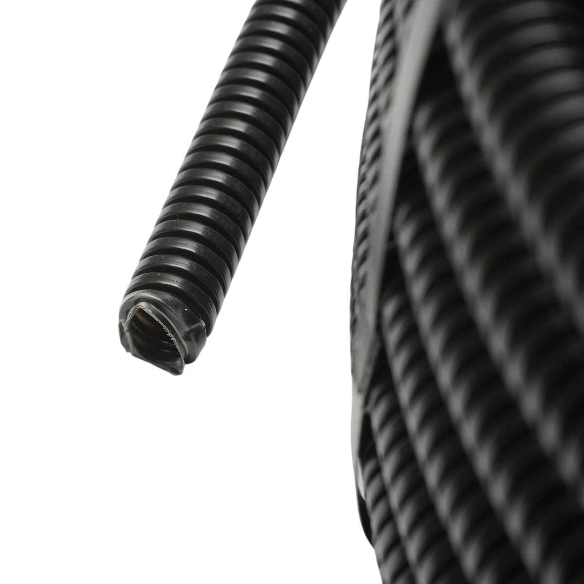 Tub flexibil copex 20mm Gewiss DX15020R fara fir, ignifug din PVC, 750N negru 100m/rola - imagine 3