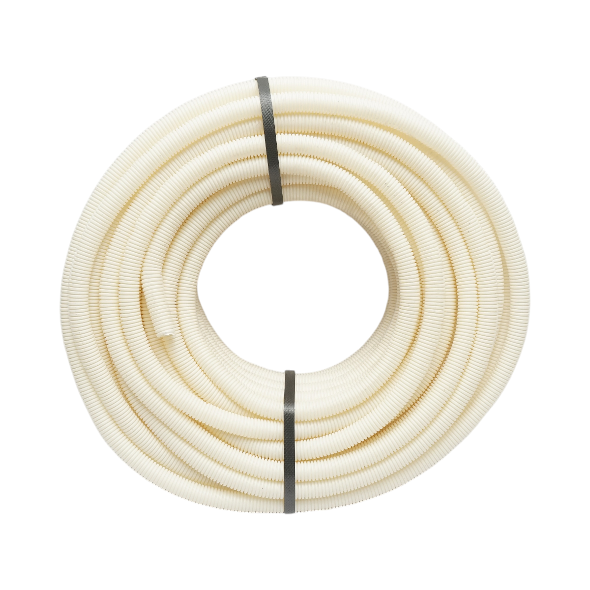 Tub flexibil copex corugat spiral 16mm fara fir din PVC 320N alb 50m/rola - imagine 2