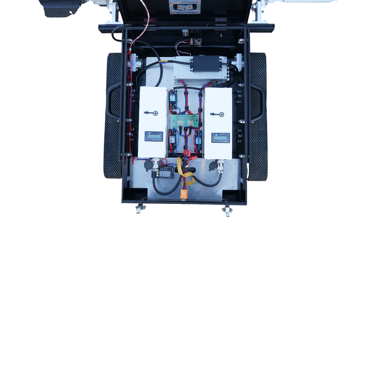 Robot curatare panouri solare fotovoltaice 24V, 380W cu telecomanda, baterie Li-ion 2x26Ah, latime perie 1100mm - imagine 7