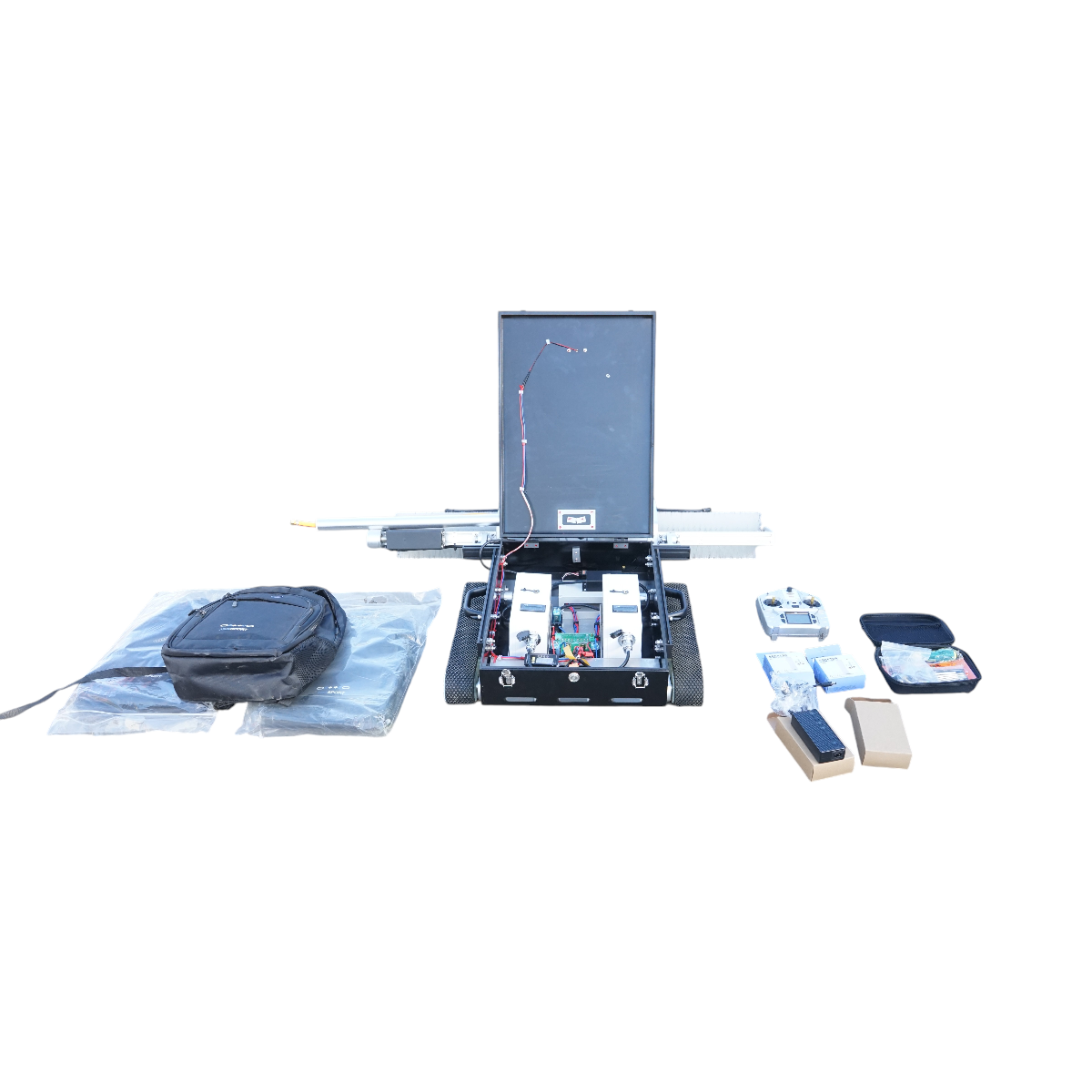 Robot curatare panouri solare fotovoltaice 24V, 380W cu telecomanda, baterie Li-ion 2x26Ah, latime perie 1100mm - imagine 9