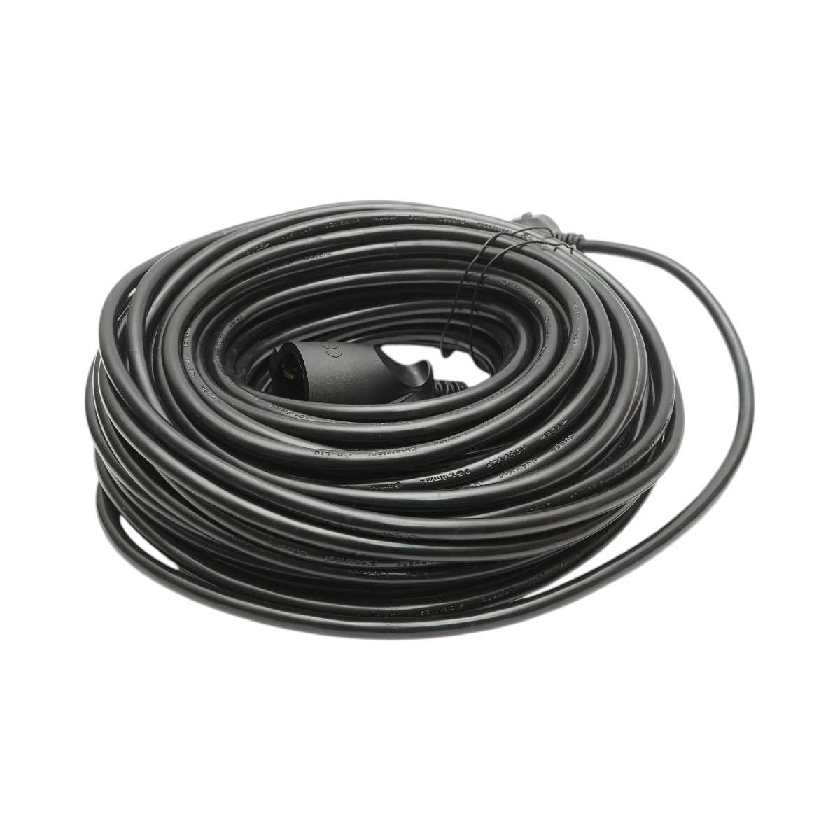 Cablu prelungitor electric 30m H05VV-F 3x1.5mm negru cu priza Schuko 16A/250V
