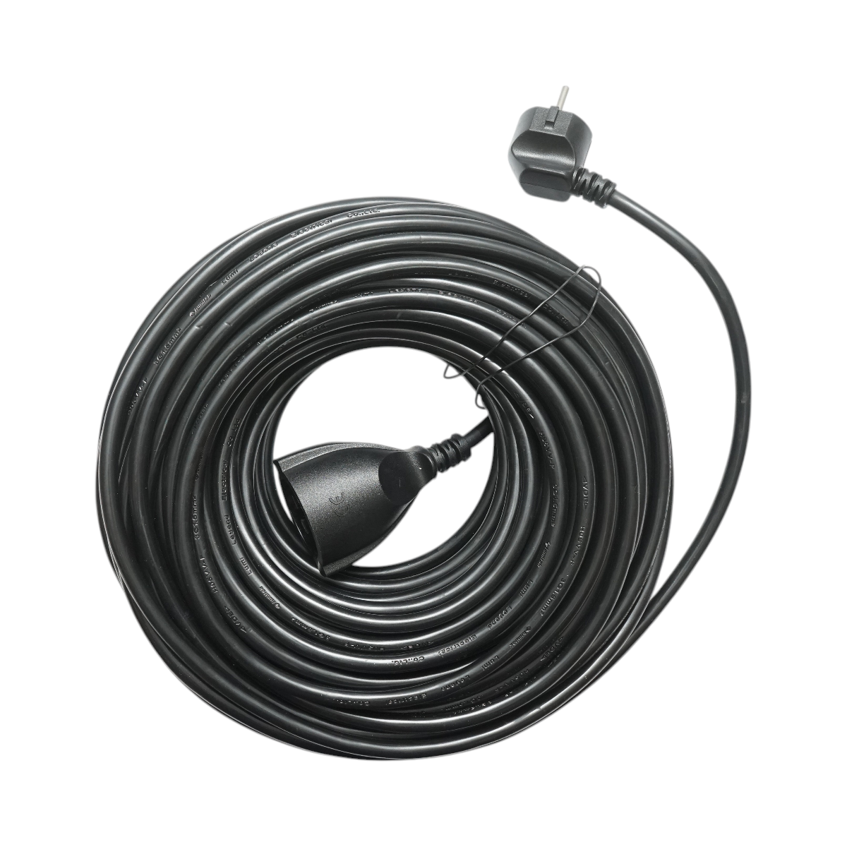 Cablu prelungitor electric 30m H05VV-F 3x1.5mm negru cu priza Schuko 16A/250V - imagine 2