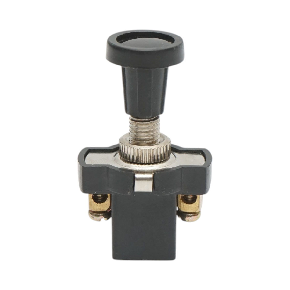 Intrerupator scurt 12V/5A pull switch ON/OFF cu piulita prindere metalica