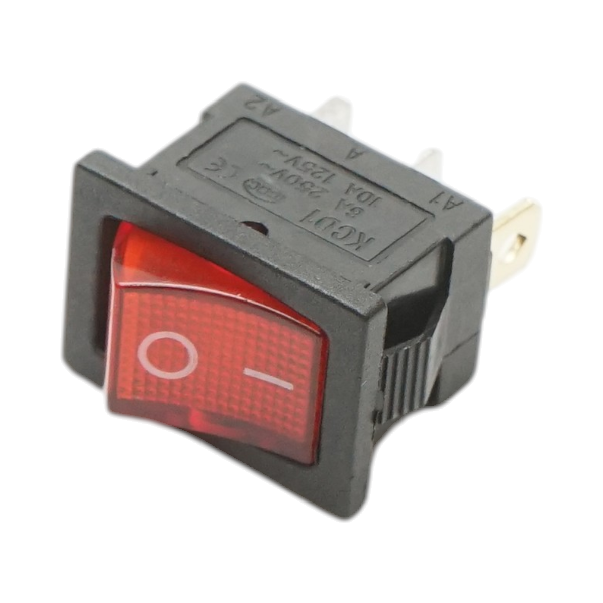 Buton intrerupator LED 250V AC/6A, cu 3 pini ON/OFF universal - imagine 2