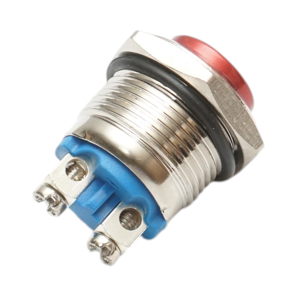 Buton pornire metalic rosu 12-24V/10A universal ON/OFF 16x19.2mm - imagine 3