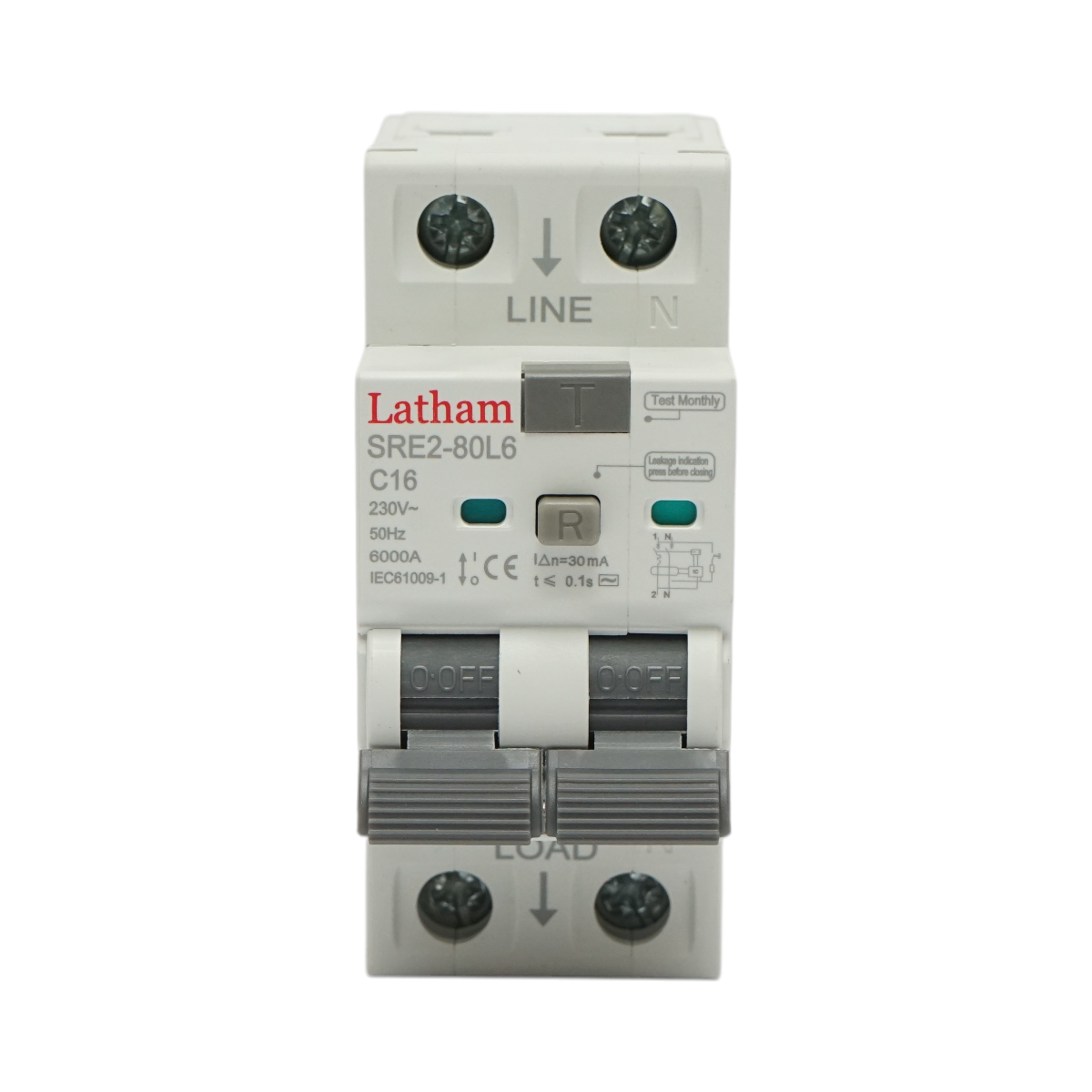 Siguranta diferentiala automata RCBO 1P+N, 16A, 230VAC, 30mA, 6kA Longroad