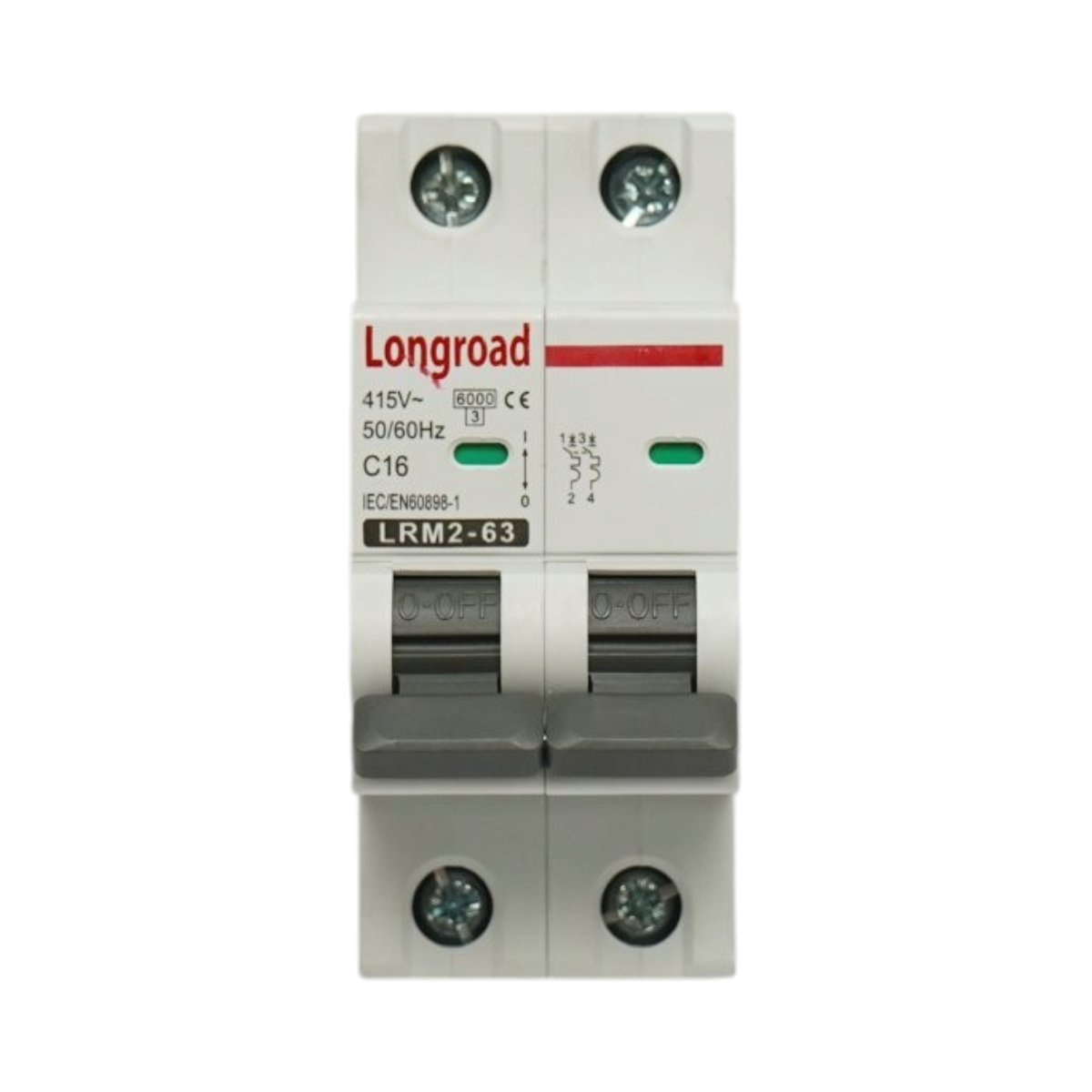 Siguranta automata intreruptor MCB 2P 16A 415VAC Longroad