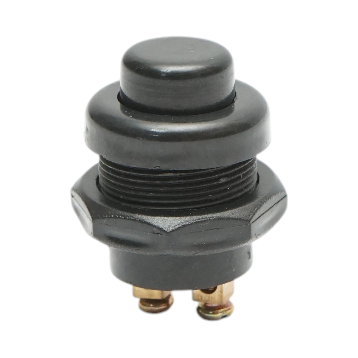 Buton pornire 12V/10A–24V/5A negru cu 2 pini universal