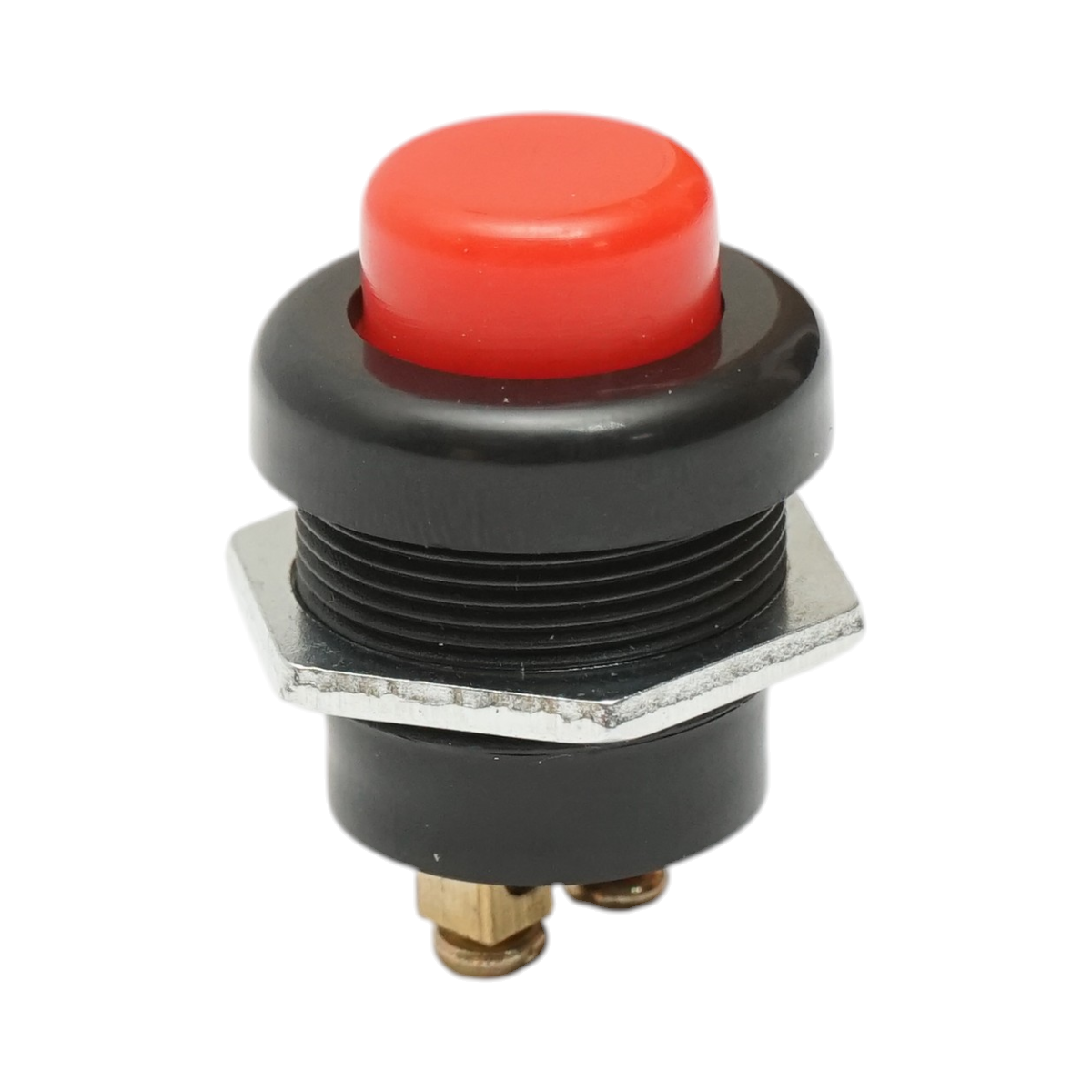 Buton pornire 12V/10A–24V/5A rosu cu 2 pini universal