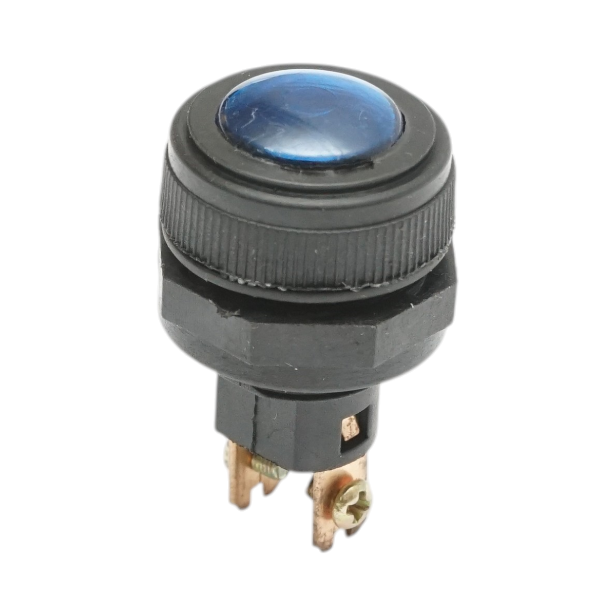 Indicator luminos albastru 12V/10A–24V/5A cu 2 pini universal