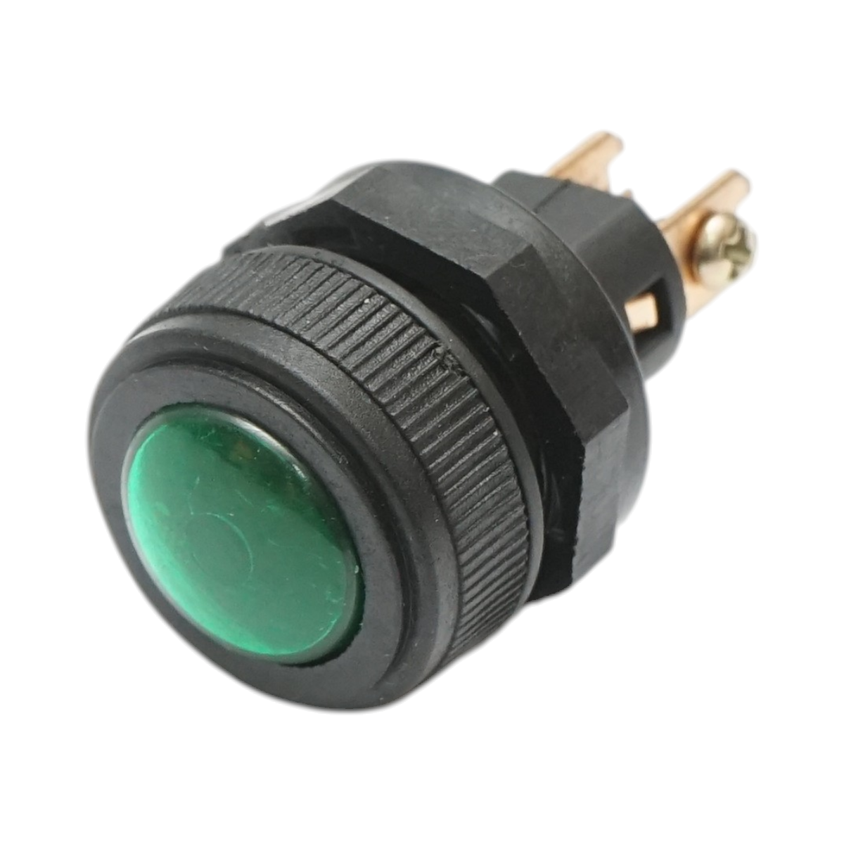 Indicator luminos verde 12V/10A–24V/5A cu 2 pini universal - imagine 2