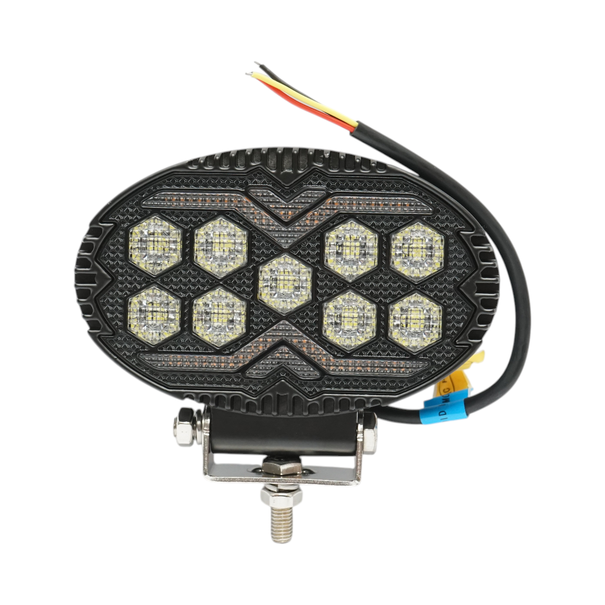 Proiector oval LED cu DRL 9-36V, 20W alb-galben, carcasa aluminiu 140x90x45mm IP68 Breckner Germany