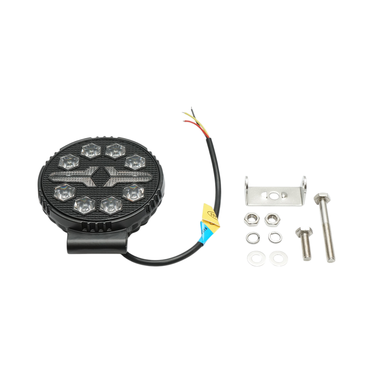 Proiector rotund LED cu DRL 9-36V, 20W alb-galben, carcasa aluminiu 108x108x40mm IP68 Breckner Germany - imagine 2