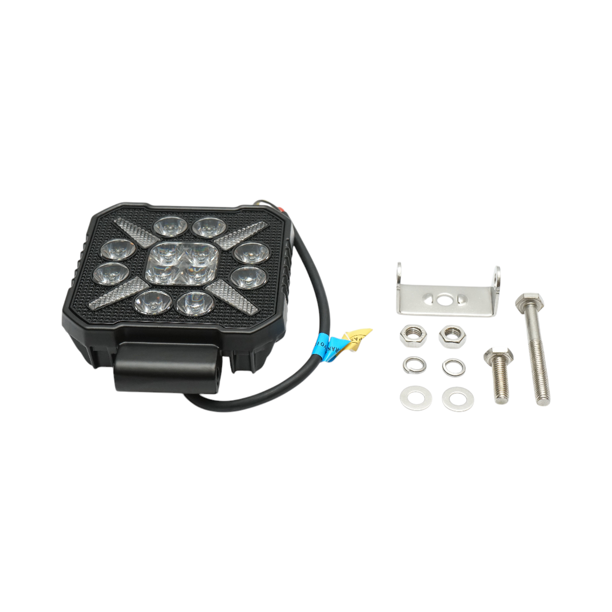 Proiector patrat LED cu DRL 9-36V, 20W alb-galben, carcasa aluminiu 103x105x33mm IP68 Breckner Germany - imagine 2