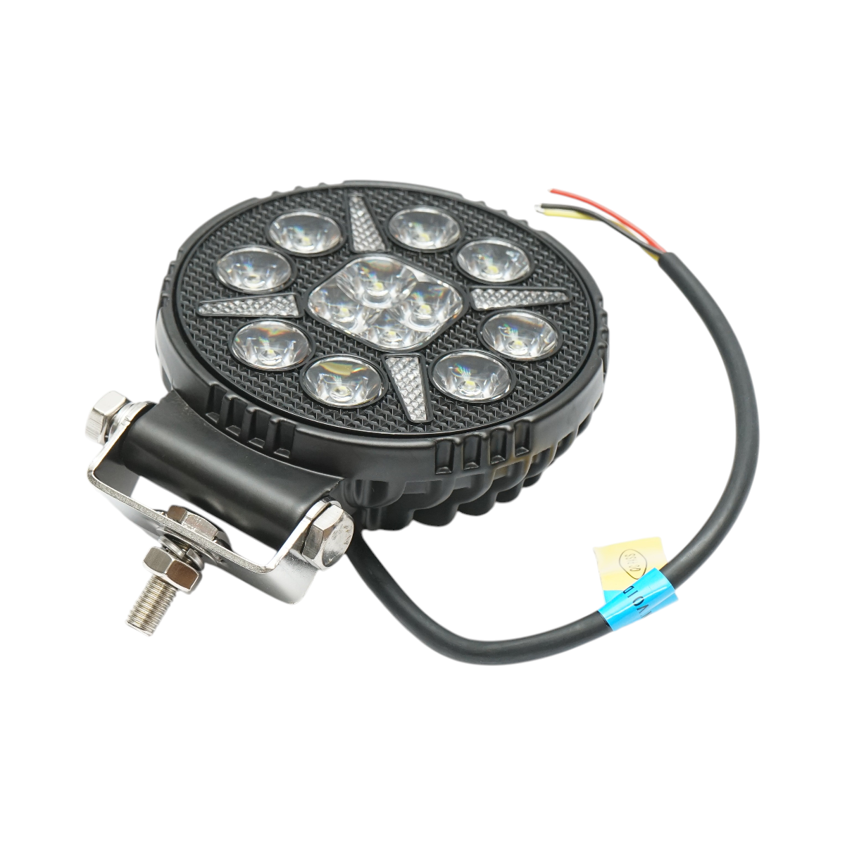 Proiector rotund LED cu DRL 9-36V, 22W alb-galben, carcasa aluminiu 108x108x38mm IP68 Breckner Germany - imagine 4