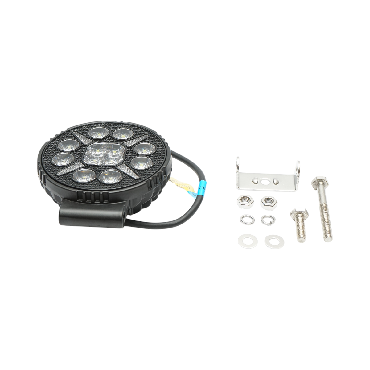 Proiector rotund LED cu DRL 9-36V, 22W alb-galben, carcasa aluminiu 108x108x38mm IP68 Breckner Germany - imagine 2