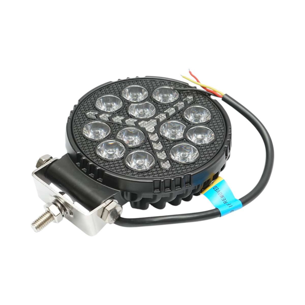 Proiector rotund LED cu DRL 9-36V, 19W alb-galben, carcasa aluminiu 108x108x38mm IP68 Breckner Germany - imagine 4