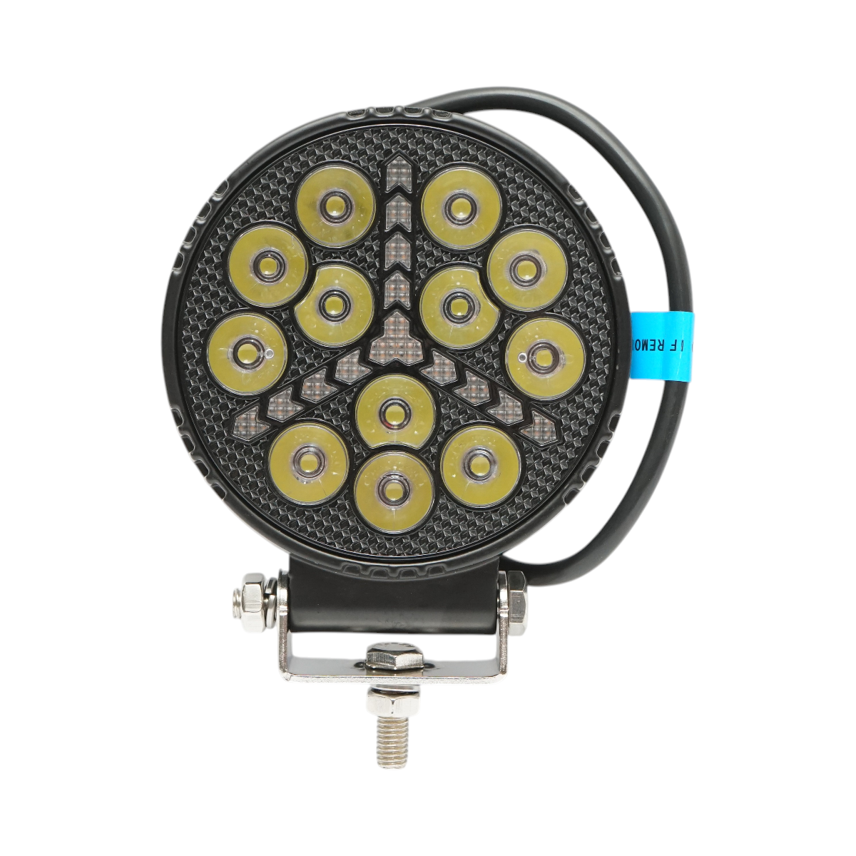 Proiector rotund LED cu DRL 9-36V, 19W alb-galben, carcasa aluminiu 108x108x38mm IP68 Breckner Germany