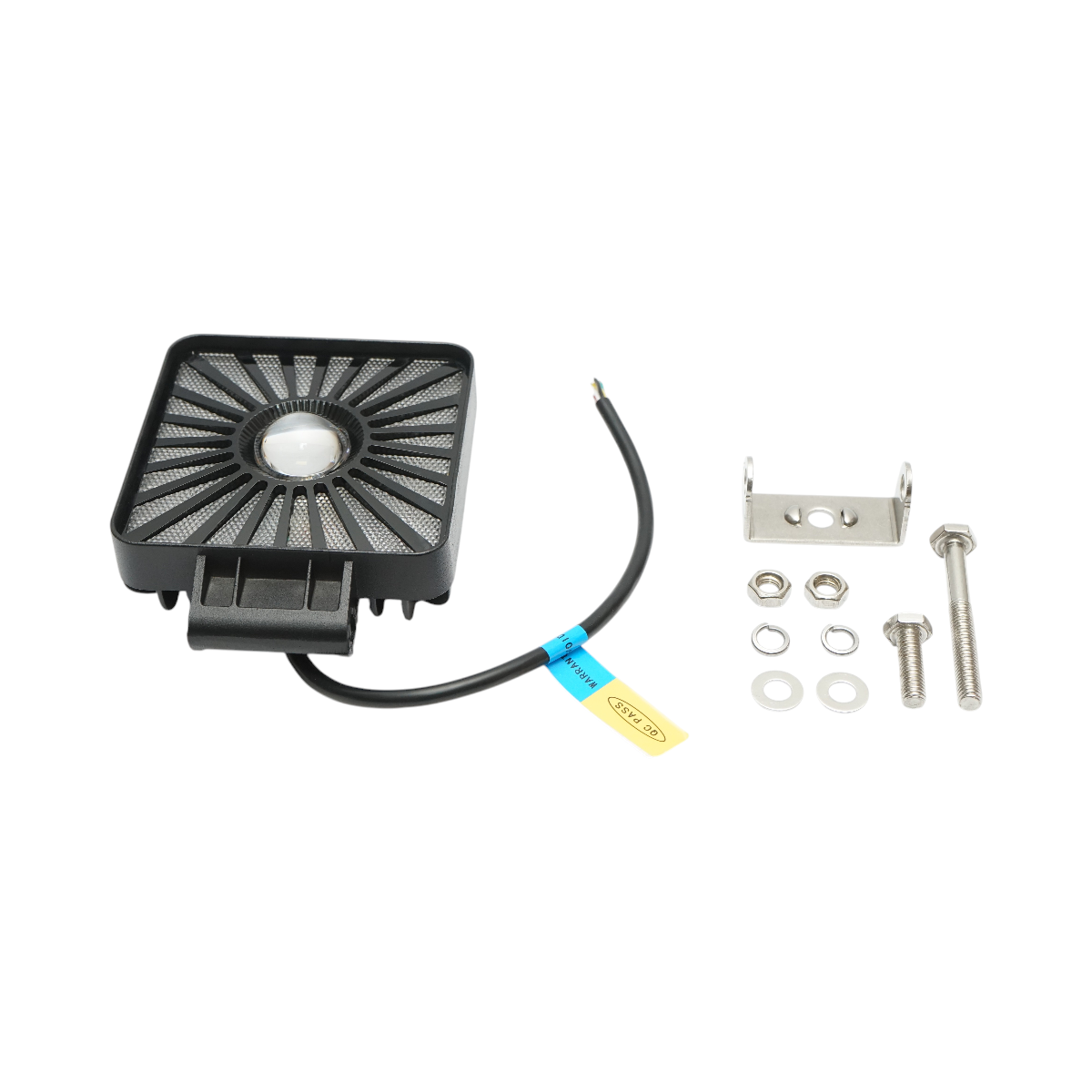 Proiector patrat LED cu DRL 9-36V, 18W alb-rosu-galben, carcasa aluminiu 103x103x40mm IP68 Breckner Germany - imagine 2