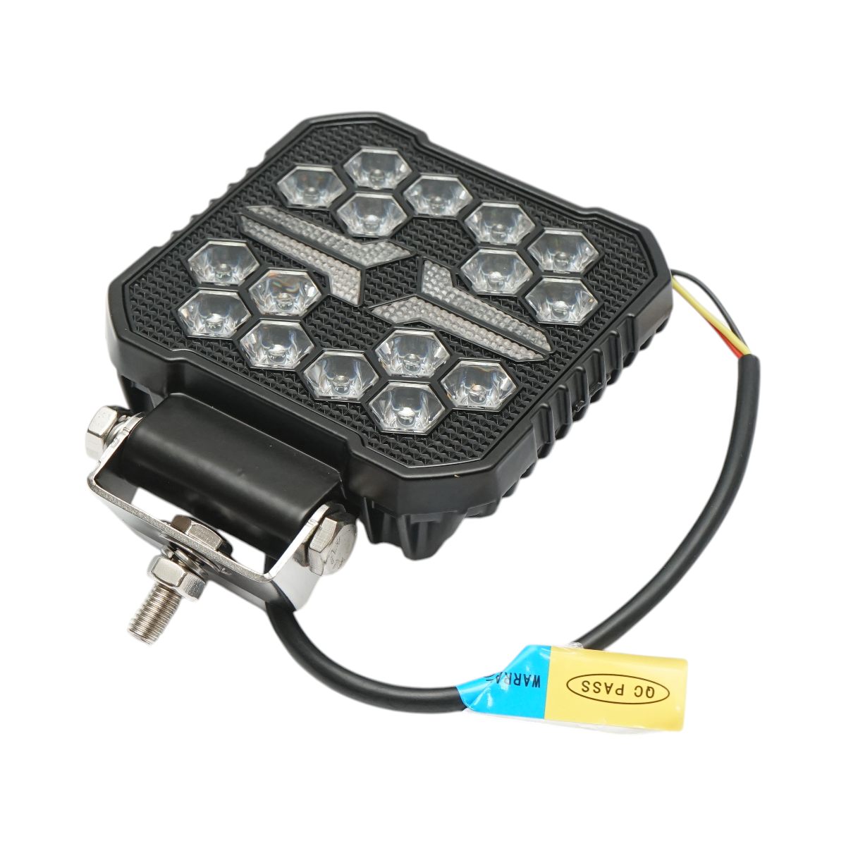 Proiector patrat LED cu DRL 9-36V, 22W alb-galben, carcasa aluminiu 107x107x33mm IP68 Breckner Germany - imagine 4