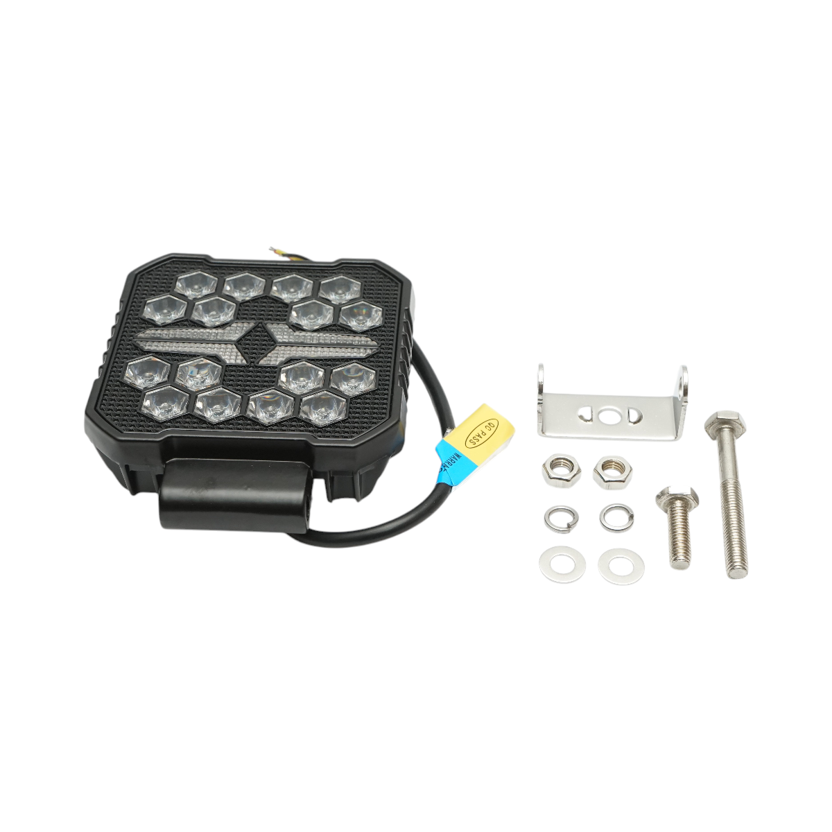 Proiector patrat LED cu DRL 9-36V, 22W alb-galben, carcasa aluminiu 107x107x33mm IP68 Breckner Germany - imagine 2