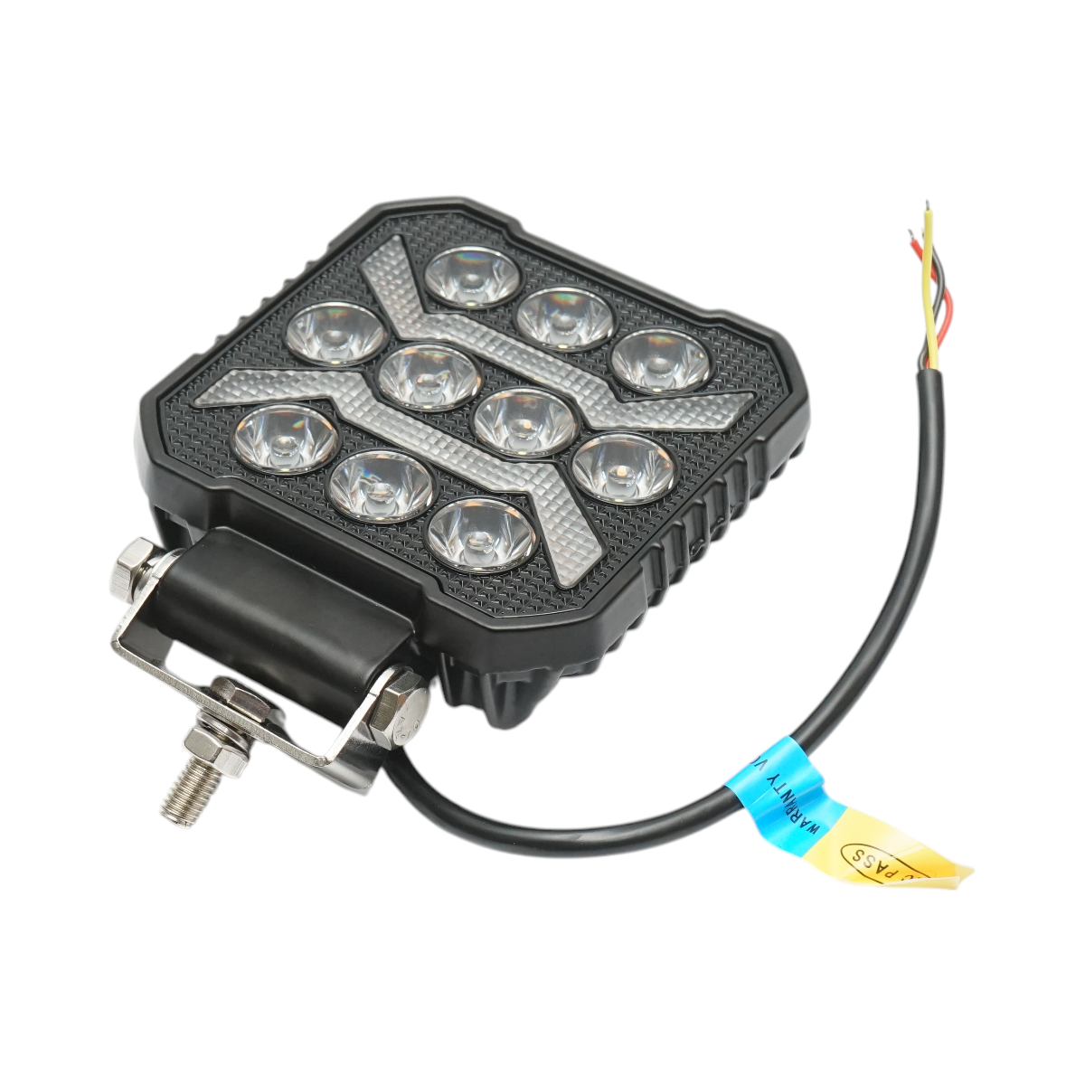 Proiector patrat LED cu DRL 9-36V, 19W alb-galben, carcasa aluminiu 108x108x33mm IP68 Breckner Germany - imagine 4