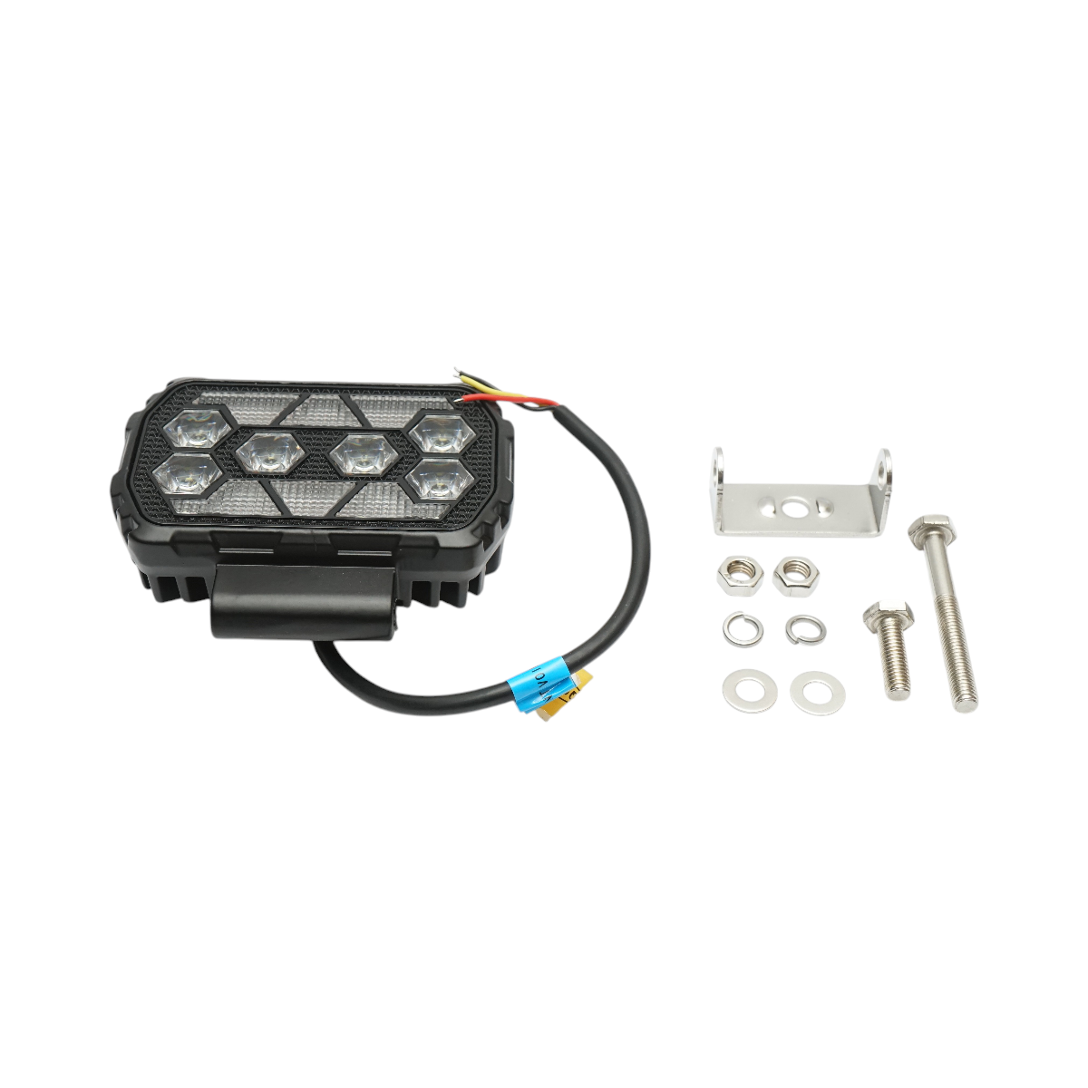 Proiector dreptunghiular LED cu DRL 9-36V, 28W alb-galben, carcasa aluminiu 112x75x45mm IP68 Breckner Germany - imagine 2