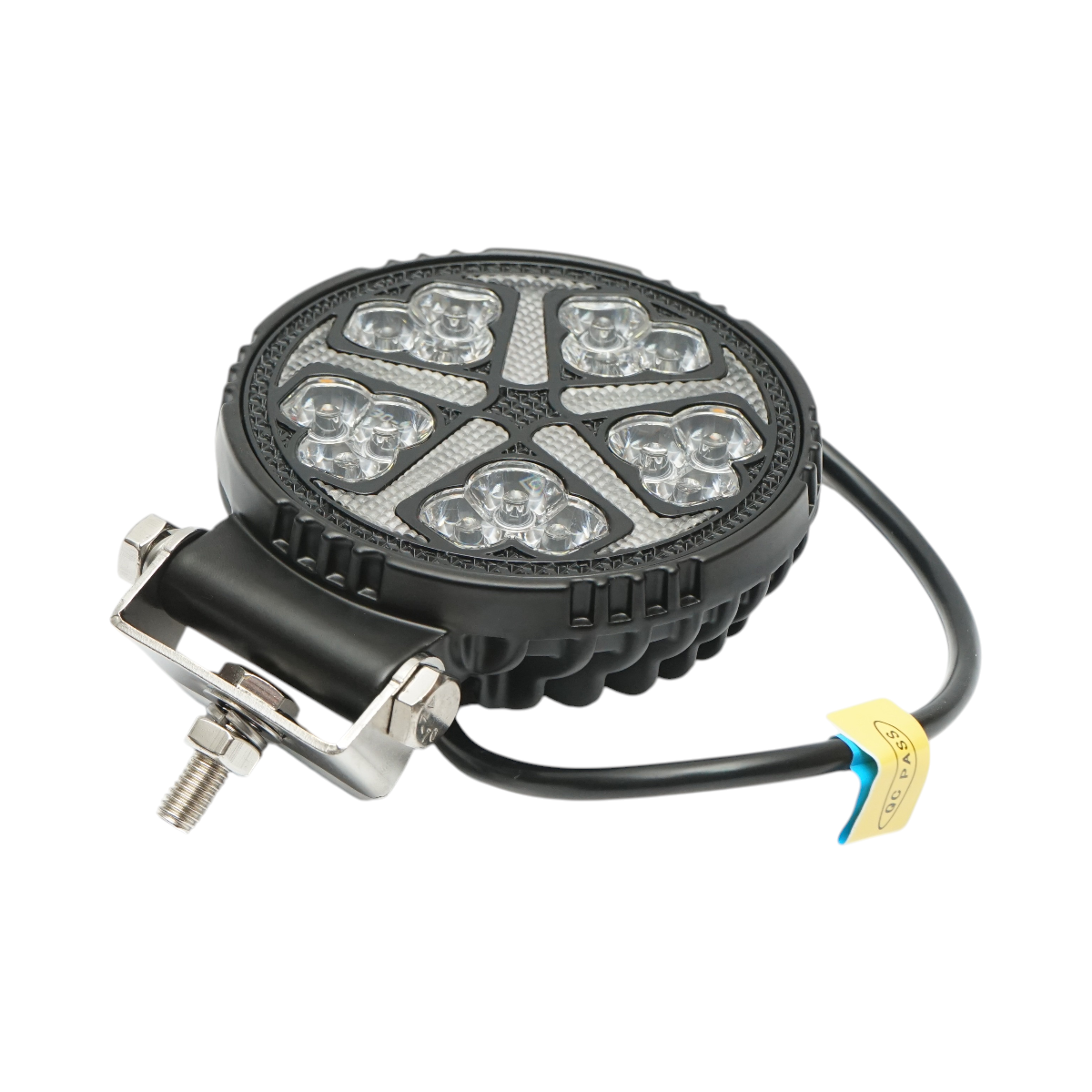 Proiector rotund LED cu DRL 9-36V, 19W alb-galben, carcasa aluminiu 108x108x38mm IP68 Breckner Germany - imagine 4