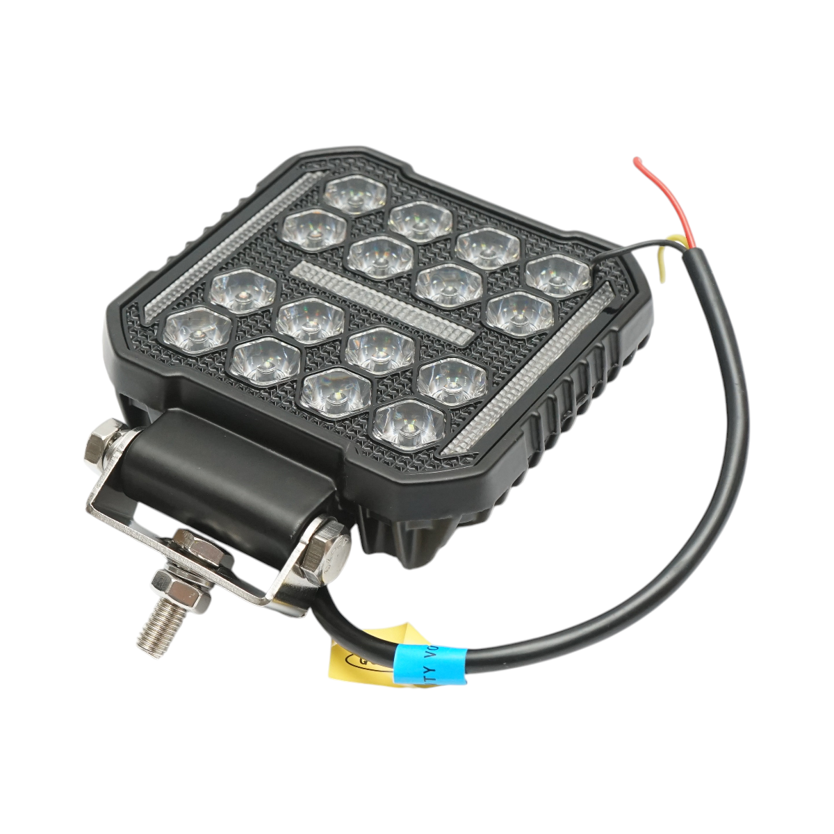 Proiector patrat LED cu DRL 9-36V, 18W alb-galben, carcasa aluminiu 108x108x35mm IP68 Breckner Germany - imagine 4